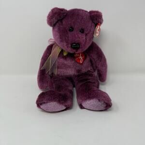 TY Beanie Baby 2000 Signature Bear with Silver Tag - Retired Plush Collectible
